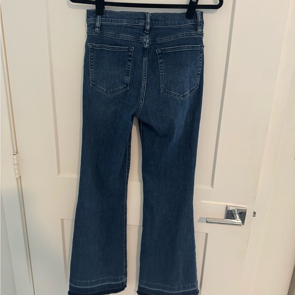 FRAME Le Easy Flare Released Hem Jeans, Size 28, Blue Thunderstorm - Picture 6 of 9